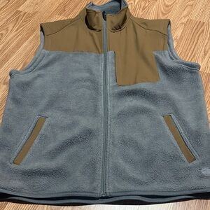 Toad&Co Men's Gray and Tan Fleece Vest